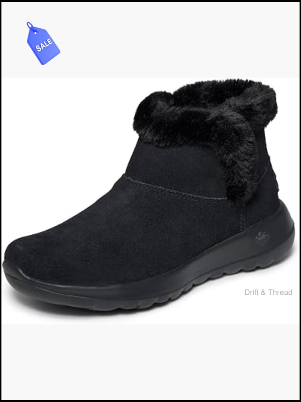 Women's Ankle Boots Faux Fur Trim Pull On Comfort Chukka